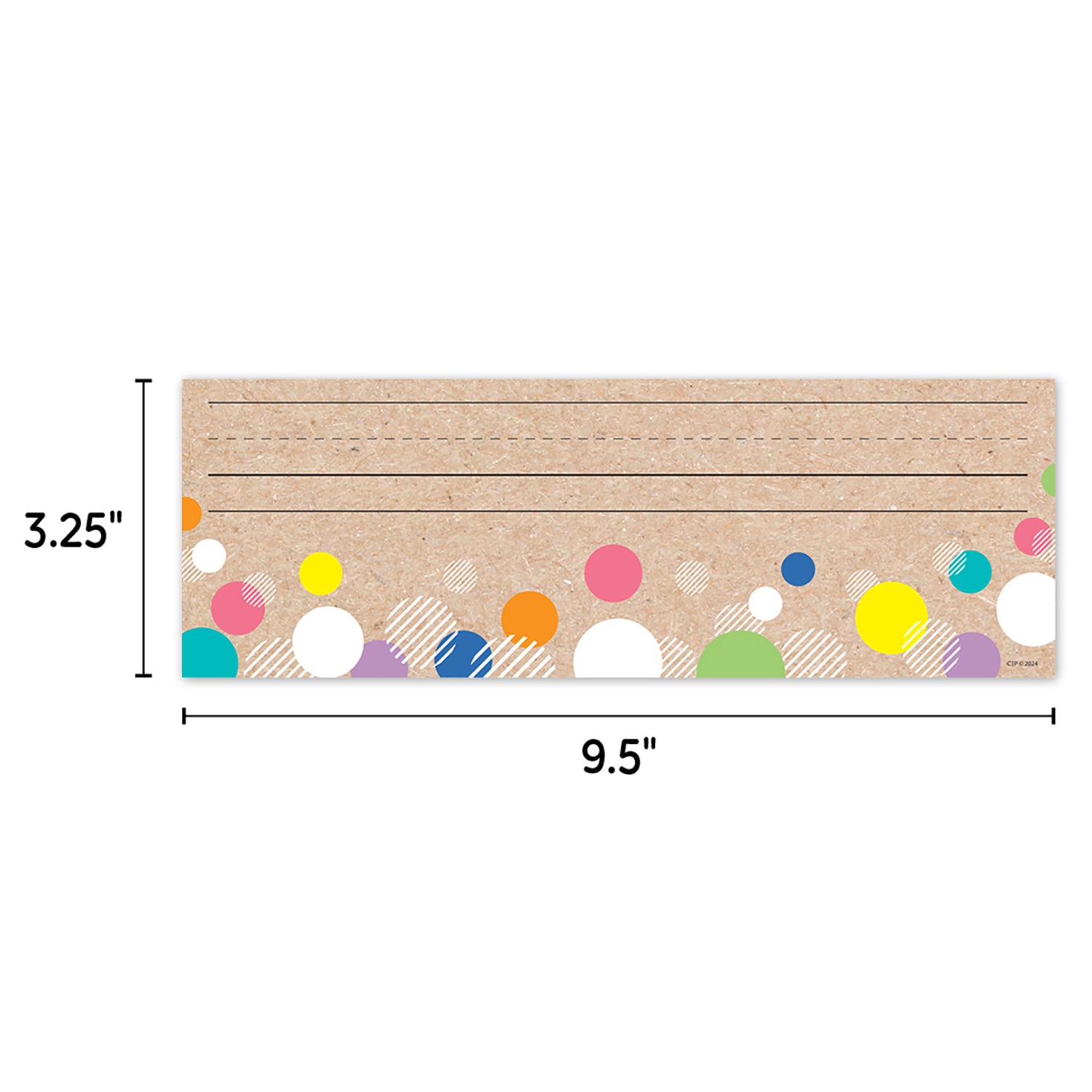 Krafty Pop! Colorful Kraft Bubbles Name Plates, Pack of 36