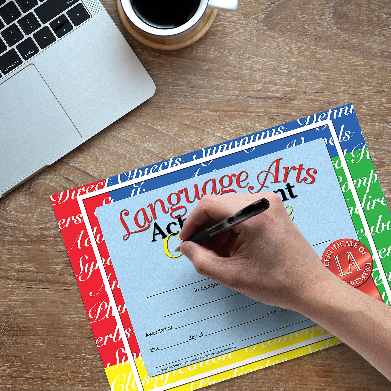 Language Arts Achievement Certificate, 8.5" x 11", Pack of 30