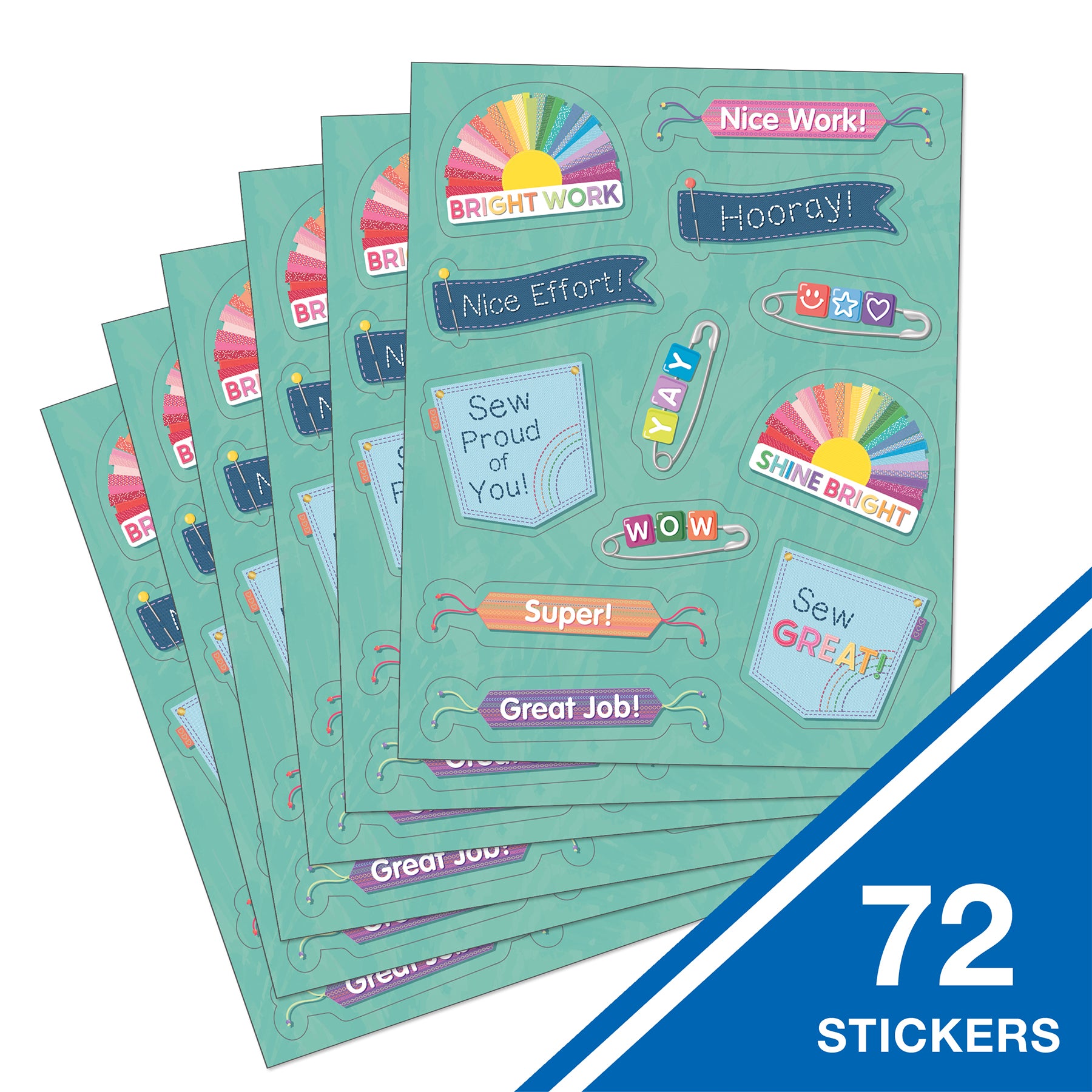 Crafty and Cool Motivators Motivational Stickers, Pack of 72