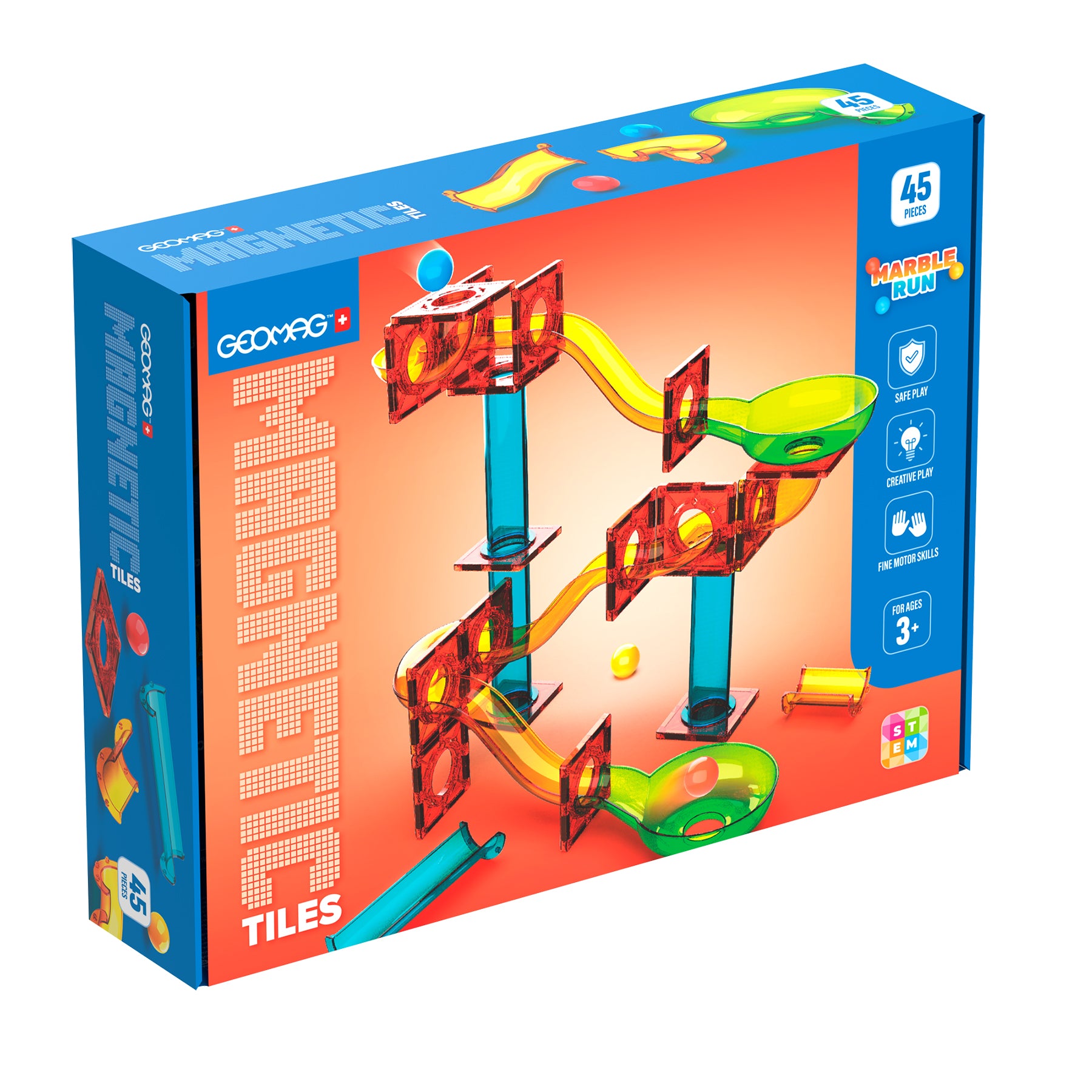 MAGNETIC TILES MARBLE RUN 45PCS