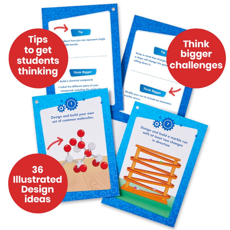 CARDS, MAKERSPACE 6-8, W/RING, SET/72