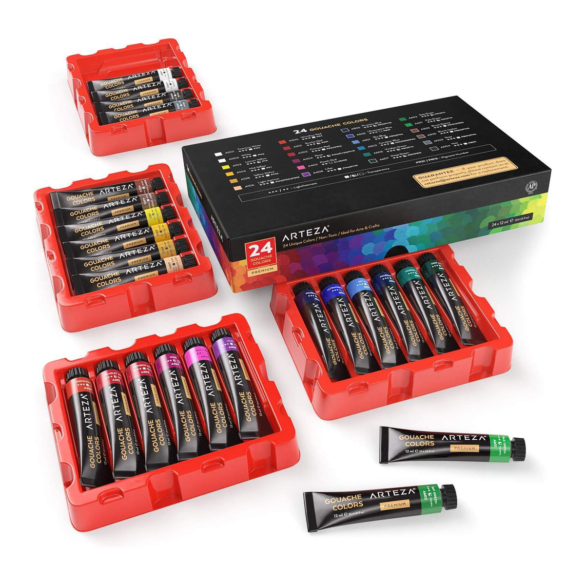 GOUACHE ACRYLIC PAINT SET 24 PC