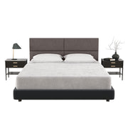 Jaxx Panelist Modern Padded Headboard – Set of 4 Wall Mounted Panels - Queen, Havana Brown Microvelvet