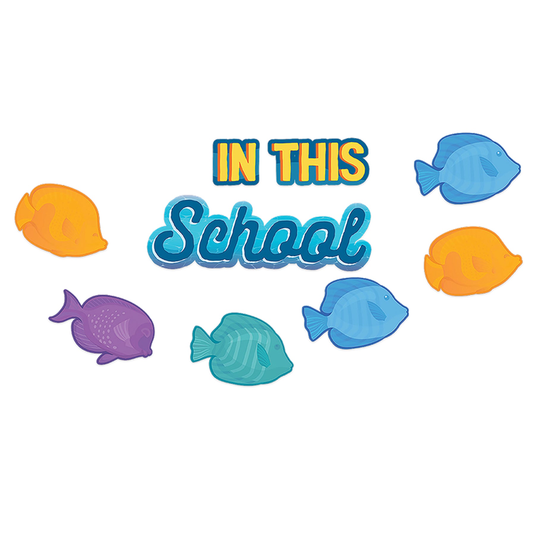 Seas the Day We Swim Together Mini Bulletin Board Set, 36 Pieces