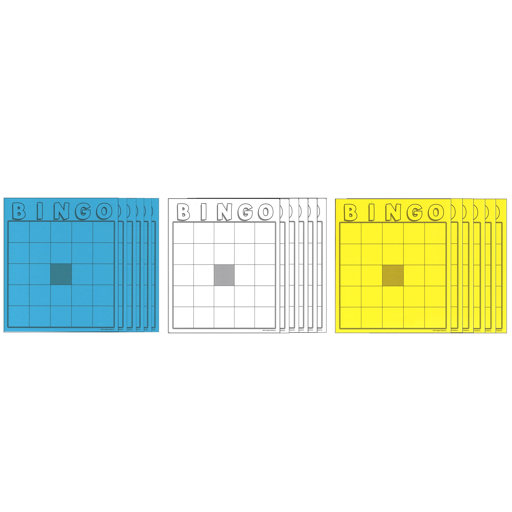Colored Bingo Cards - 36 count cardstock 7.5"x8.75"