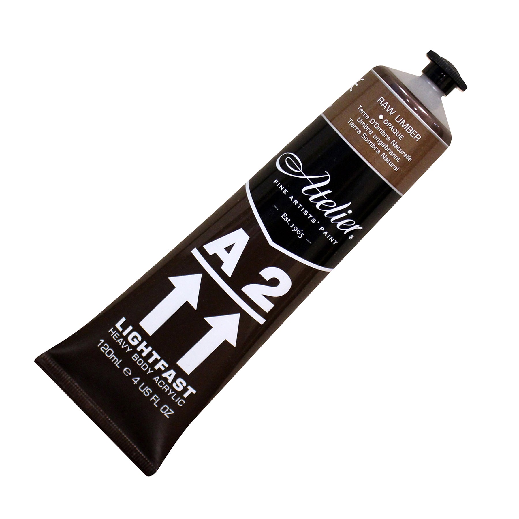 A2 Heavy Body Lightfast Artist Acrylic, 4 oz., Raw Umber