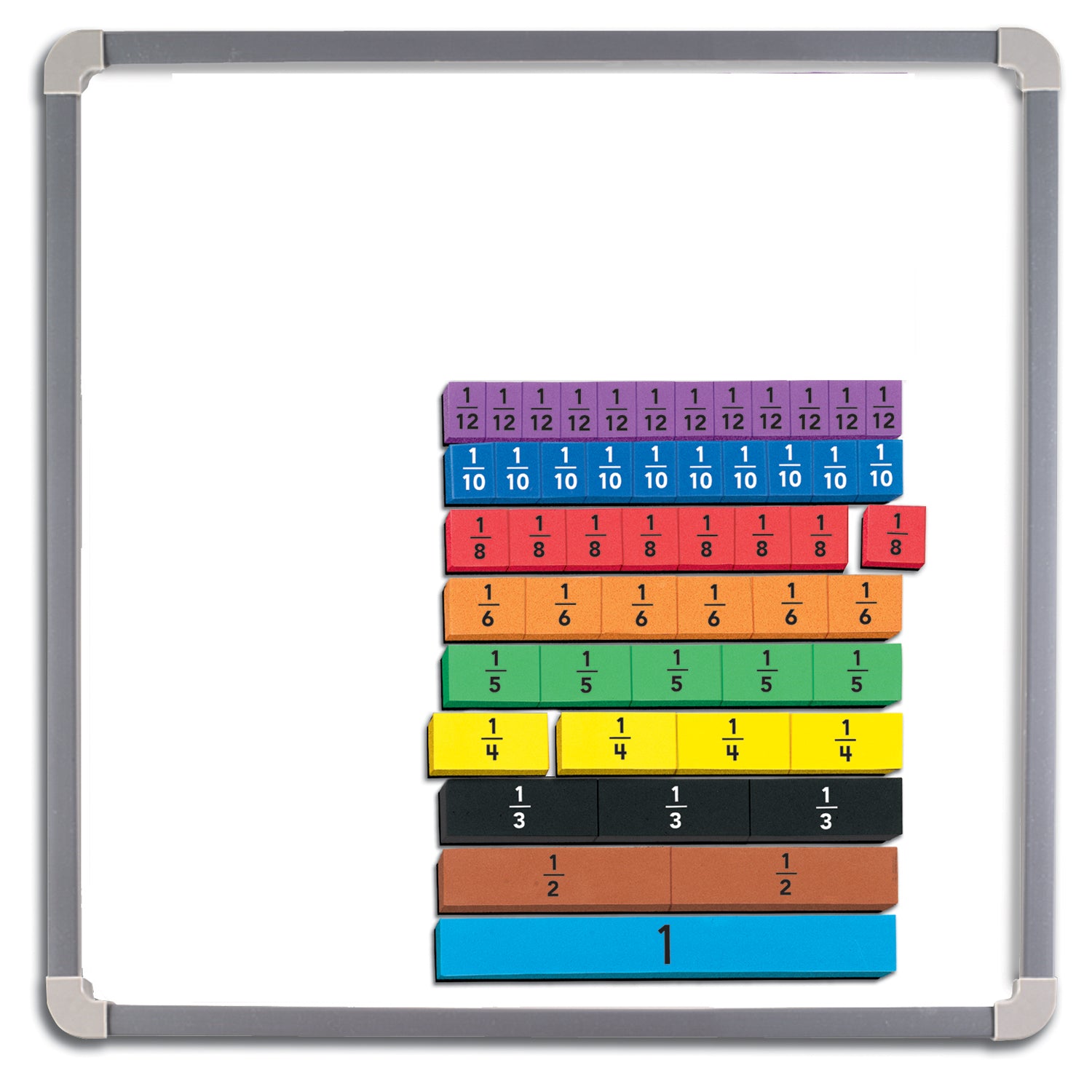 Foam Magnetic Fraction Strips, 51 Pieces