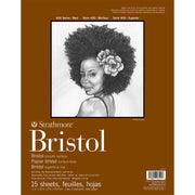 400 Series Bristol Paper Pad, Smooth Finish, 2-Ply, Tape Binding, 15 Sheet, 11x14 inch, 1 Count