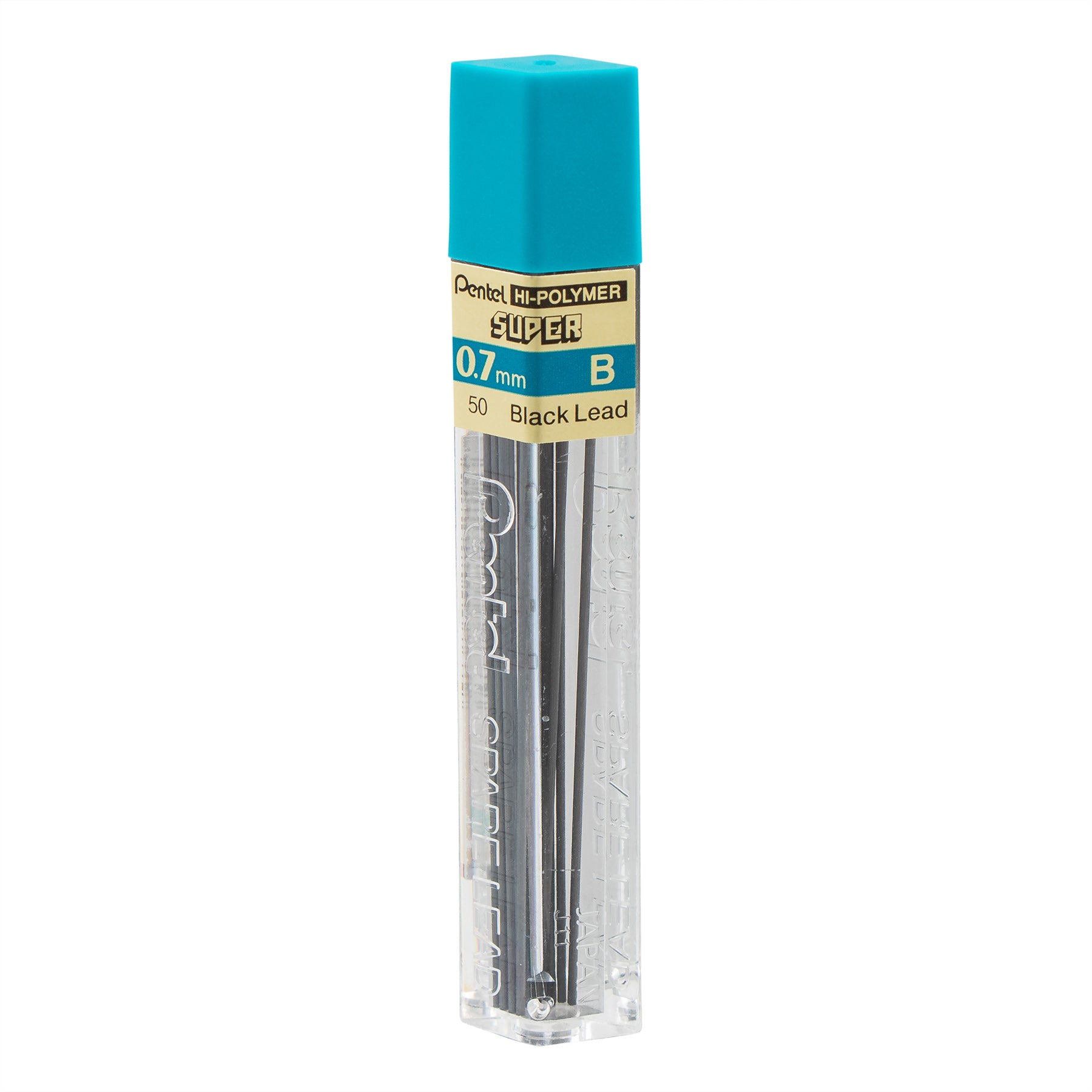 Super Hi-Polymer Lead Refill (0.7mm) Medium, B, 12 Pieces/Tube, 12 Tubes/Box
