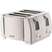 Brentwood TS-265 Cool Touch 4 Slice Toaster, White