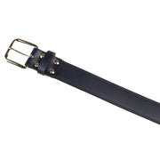 Genuine Bonded Leather Belt - Navy - S