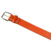 Genuine Bonded Leather Belt - Orange, 3X