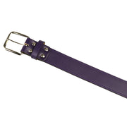 Genuine Bonded Leather Belt - Purple, Small