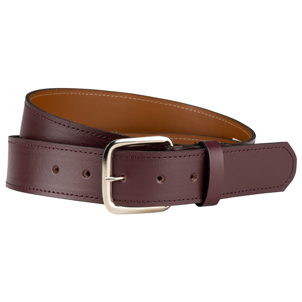 Genuine Bonded Leather Belt - Maroon, Small