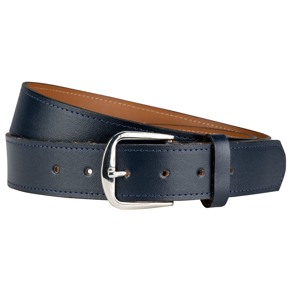 Genuine Bonded Leather Belt - Navy - S