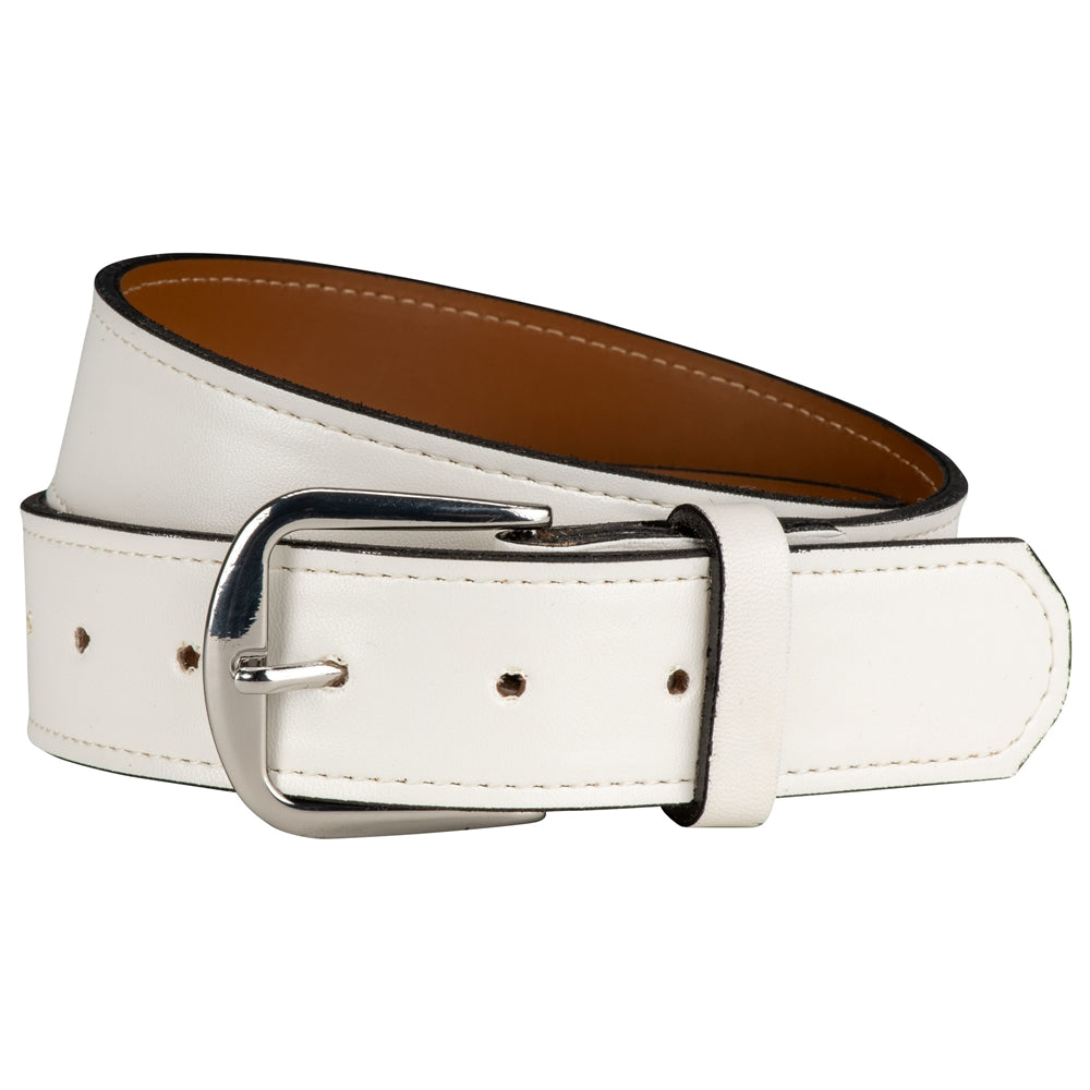 Genuine Bonded Leather Belt - White, 3X