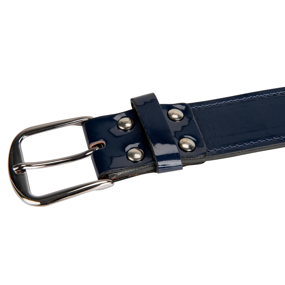 Patent Leather Belt - Navy, 3X
