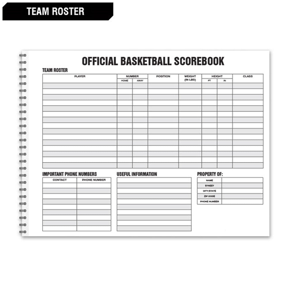 Basketball Score Book (Complied with NFHS Regulation)