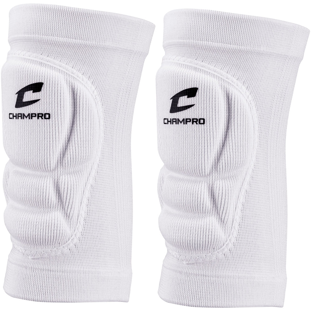 High Compression/Low Profile Knee Pad - White, Junior