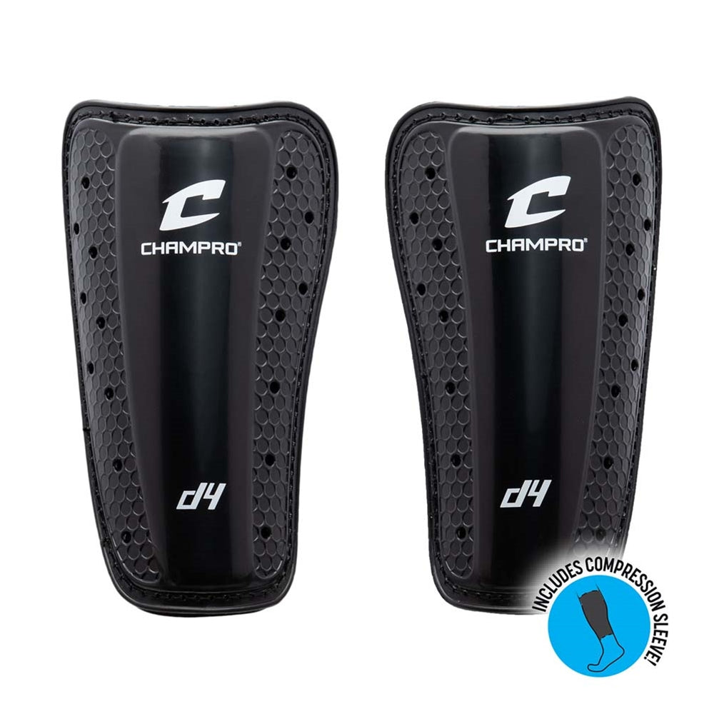 D4 Soccer Shin Guards - Black, Small