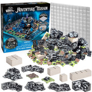 Monster Adventure Terrain 3D Interchangeable Builder System - 107pc Painted Rock Formation Set w Base - Build Modular Worlds in a Snap & Elevate Your Campaign - Compatible with DND Dungeons & Dragons
