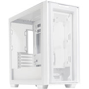 ASUS A21/WHT// Micro ATX Computer Case Steel / Plastic / Tempered Glass-White