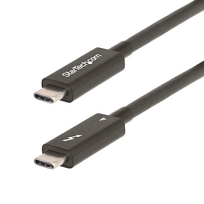 StarTech.com Thunderbolt 4 Certified Active Cable with 100W Power Delivery, 6.6 Ft - Black