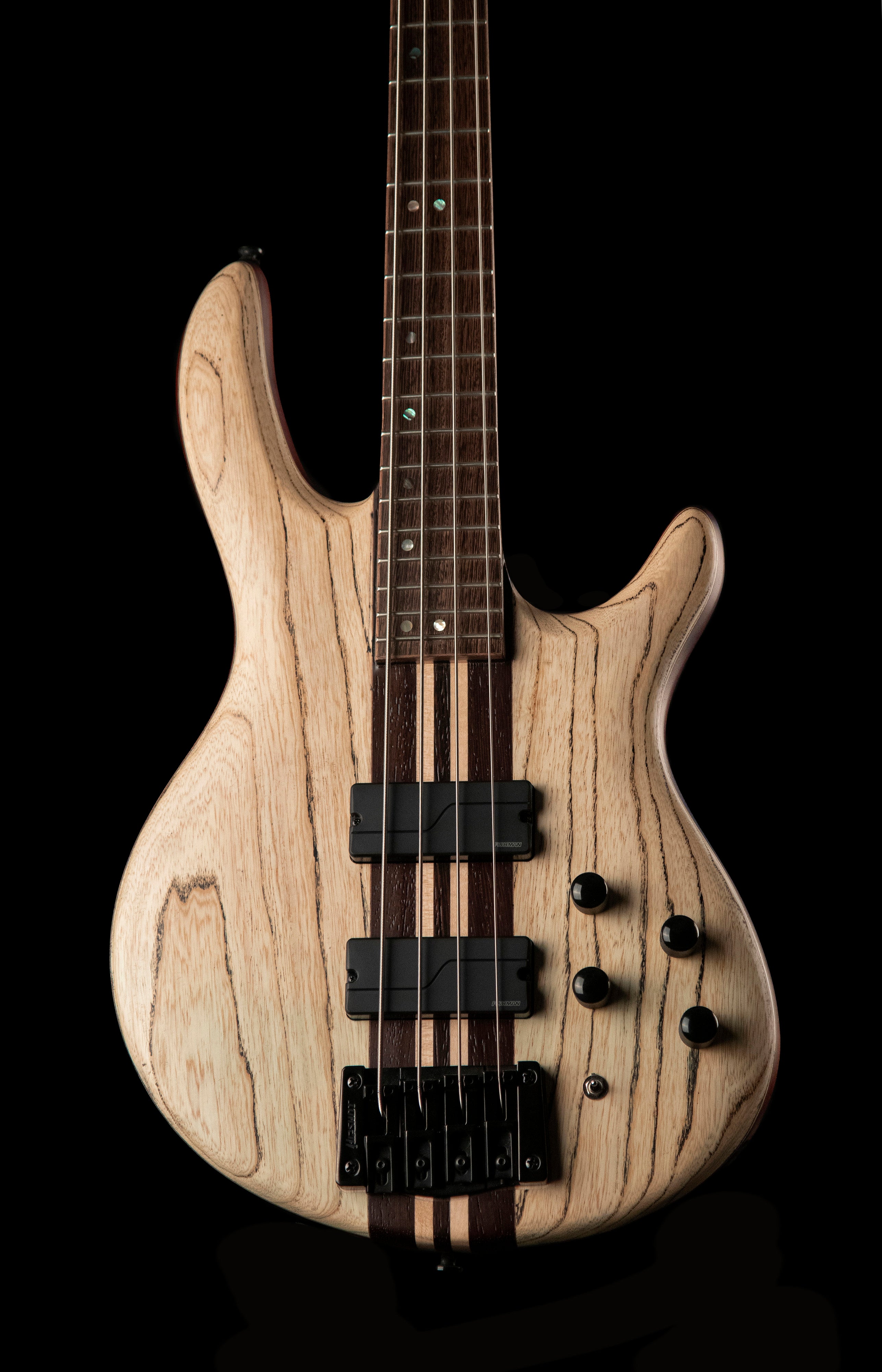 Cort A4ULTRAENB Artisan Series A4 Ultra Ash Bass Guitar. Etched Natural Black