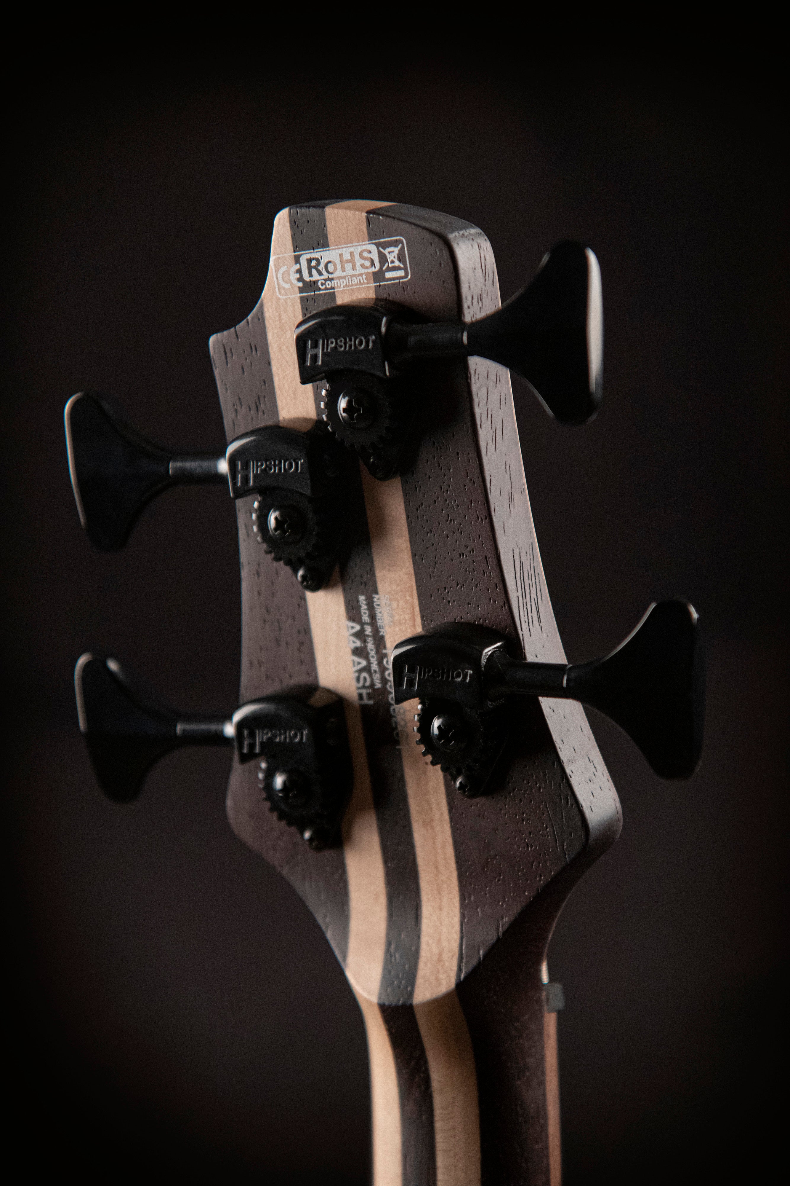 Cort A4ULTRAENB Artisan Series A4 Ultra Ash Bass Guitar. Etched Natural Black