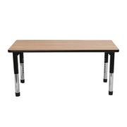 AS WE GROW Oak Black Rectangular Adjustable Table - 24" x 48"