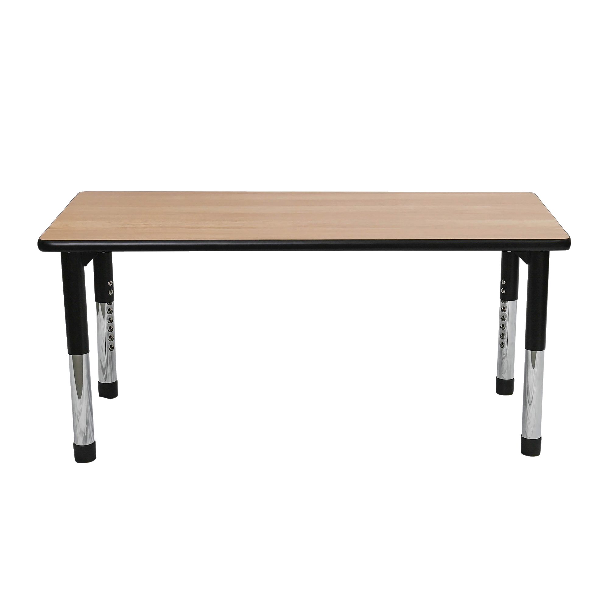 AS WE GROW Oak Black Rectangular Adjustable Table - 24" x 48"