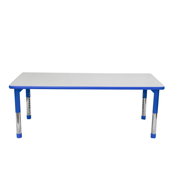 AS WE GROW Gray Blue Rectangular Adjustable Table - 30" x 60"