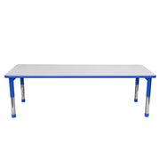 AS WE GROW Gray Blue Rectangular Adjustable Table - 30" x 72"