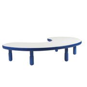 BASELINE Teacher/Kidney Table - Royal Blue with 12" Legs