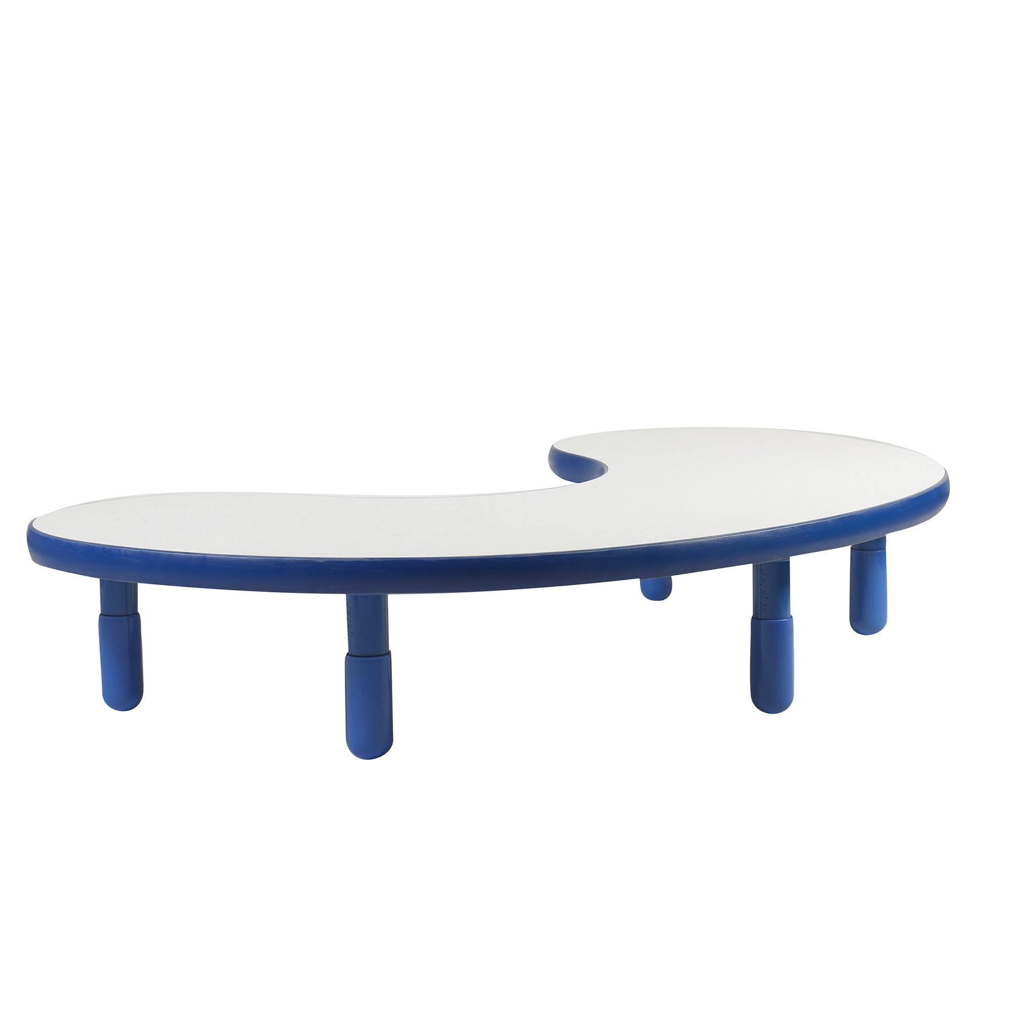 BASELINE Teacher/Kidney Table - Royal Blue with 12" Legs