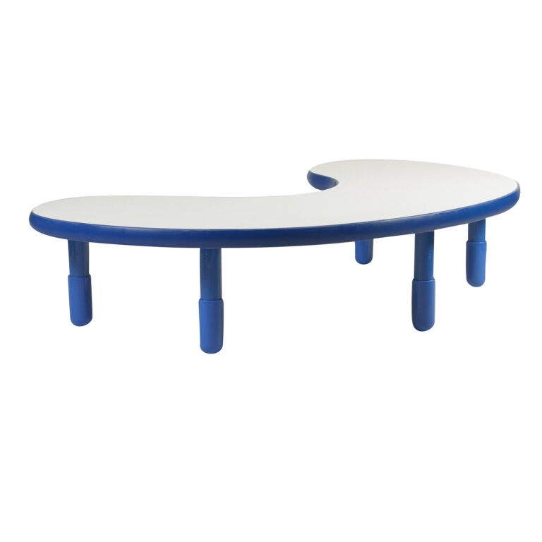 BASELINE Teacher/Kidney Table - Royal Blue with 14" Legs