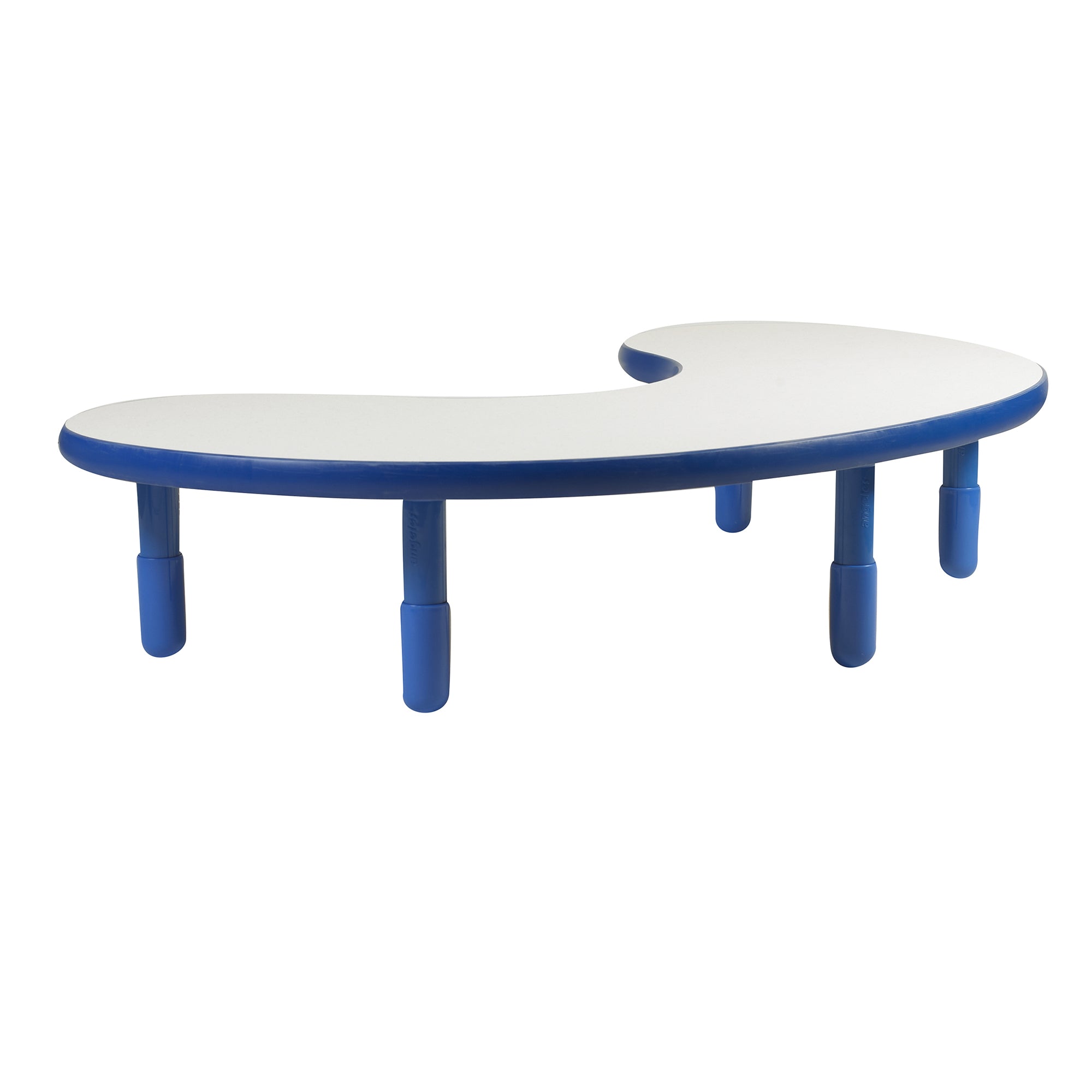 BASELINE Teacher/Kidney Table - Royal Blue with 14" Legs