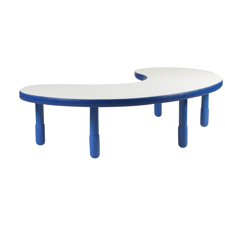 BASELINE Teacher/Kidney Table - Royal Blue with 16" Legs
