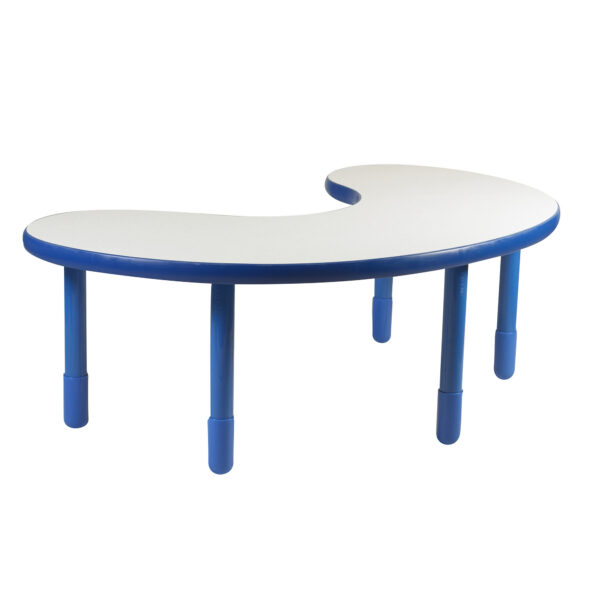 BASELINE Teacher/Kidney Table - Royal Blue with 22" Legs