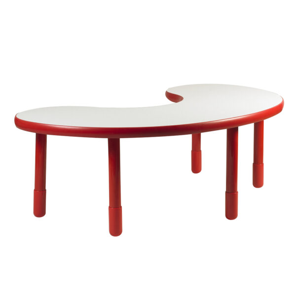 BASELINE Teacher/Kidney Table - Candy Apple Red with 22" Legs