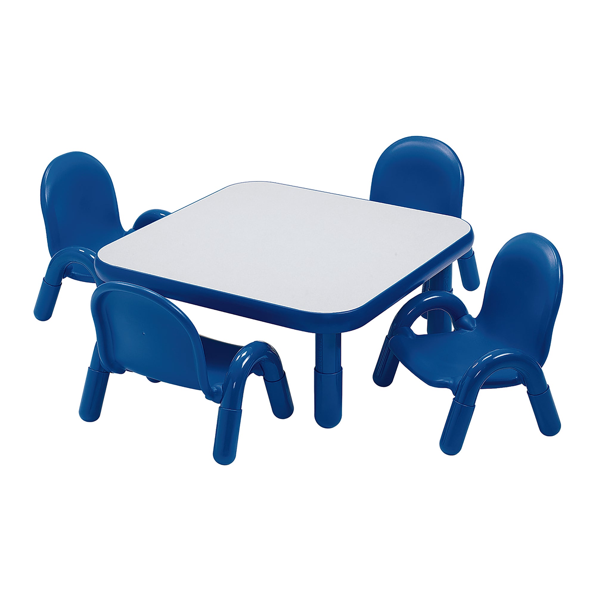 BASELINE Toddler 30" Square Table & Chair Set - Solid  Royal Blue