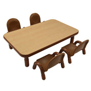 BASELINE Toddler 48" x 30" Rectangular Table & Chair Set  - Natural Wood