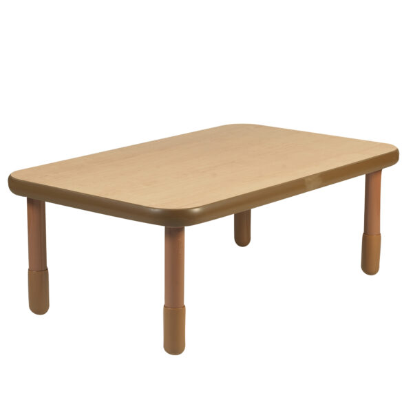 BASELINE 48" x 30" Rectangular Table - Natural Wood with 18" Legs