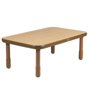 BASELINE 48" x 30" Rectangular Table - Natural Wood with 18" Legs