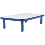 BASELINE 48" x 30" Rectangular Table - Royal Blue with 12" Legs
