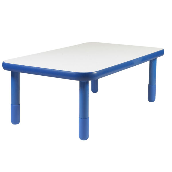 BASELINE 48" x 30" Rectangular Table - Royal Blue with 18" Legs
