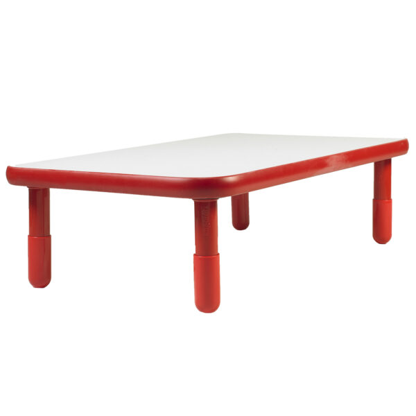 BASELINE 48" x 30" Rectangular Table - Candy Apple Red with 14" Legs