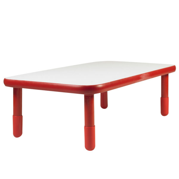 BASELINE 60" x 30" Rectangular Table - Candy Apple Red with 16" Legs