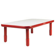 BASELINE 48" x 30" Rectangular Table - Candy Apple Red with 16" Legs