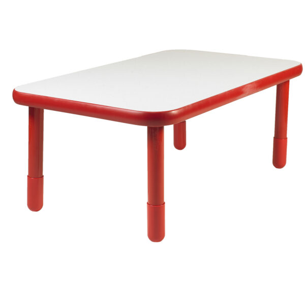 BASELINE 48" x 30" Rectangular Table - Candy Apple Red with 20" Legs